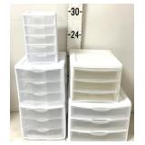 (5) Sterilite 3-Drawer Organizers