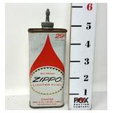 Vintage Zippo Lighter Fuel Lead Top Sealed Tin