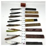 (8) Straight Razors w/ Boxes & (1) Auto