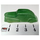 Green Glass Streamlined Automobile Candy