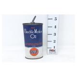Vtg. Gulf Electric-Motor Oil Tin Can Petroliana