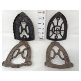 (4) W.H. Howell Sad Iron Trivets