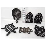 (6) Decorative Sad Iron Trivets