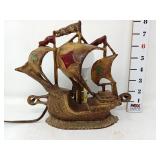 Cast Iron Galleon Ship Lamp Base