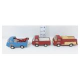 (3) Tonka Mini Tow, Utility & Fire Truck
