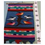 Southwest Handwoven Wall Tapestry w/Birds