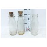 (3) Edison Battery Oil Glass Bottles - 4"