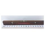 Antique 18" Fulton Wood/Brass Level
