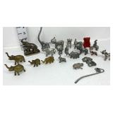 Brass, Pewter & Other Metal Elephant Figurines
