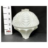 Hawkeye Milk Glass Sunburst Lightning Rod Ball