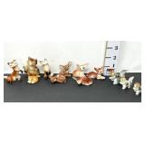 Bone China Miniature Fox, Deer, & Squirrel