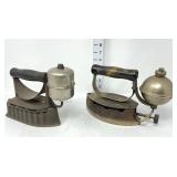 (2) Antique Steamer Sad Irons