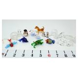 Colored & Clear Glass Animal Figurines