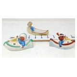 Native Americans in Canoes Salt/Pepper & Ashtray