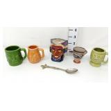 Native American Inspired Miniature Mugs & Spoon