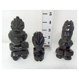Carved Stone Aztec Family Figurines