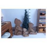 Homemade Bears & Artificial Christmas Tree