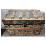 Antique Steamer Trunk w/Till Tray