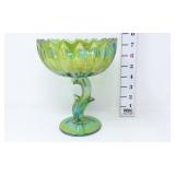 Carnival Glass Lotus Blossom Pedestal Compote