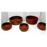 (5) Wooden Bowls