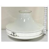 Antique Schoolhouse Art Deco Milk Glass Pendant