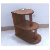 Art Deco Side Table w/3 Tier Shelf Design