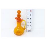 Amberina Crackle Glass Double Ball Stopper