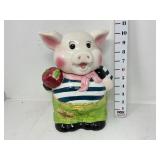 International Art China Pig Eating Apple Cookie