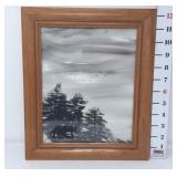 David Harley- Black & White Pine Tree Painting