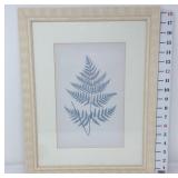 Botanical Fern Art Print w/Natural Wood Frame -