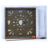 Framed Arrowhead Collection & Arrow