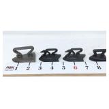 (4) Cast Iron Mini Flat Irons