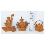 (3) Vintage Sexton Cast Metal Wall Kitchen Decor