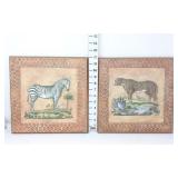 African Zebra & Leopard Art Work