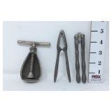 (3) Cast Iron Nut Crackers