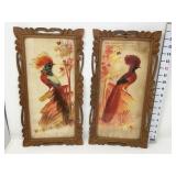 Mexican Feather Craft w/ Hand-carved Cedar Frames