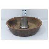 Vintage Wood/Cast Nut Bowl