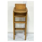 Vintage Wooden Doll High Chair