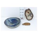 Polished Agate Geode Ashtray/TrinketDish,