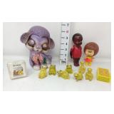 Frog Figures, Bank, Cards, Books, & Dolls