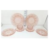 Cherry Blossom Pink Depression Plates &
