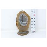 Polished Agate Stone Slice Clock