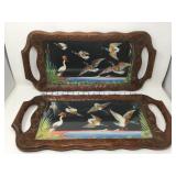 (2) Articulos Mexicanos Duck Feather Art w/