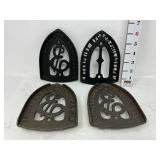 (4) Enterprise Mfg. Co Sad Iron Trivets