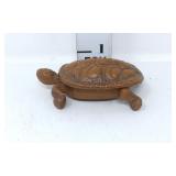 Cast Iron Turtle Trinket Box w/Hinged Shell