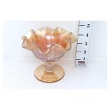 Marigold Carnival Glass Compote