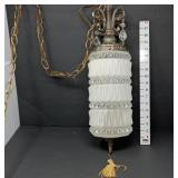 Mid Century Chic Frosted Cylinder Hanging Lamp