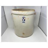 Antique Ruckelï¿½s No. 8 Stoneware Crock - Wire &