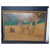 Deer Painting on Wood by G.J.