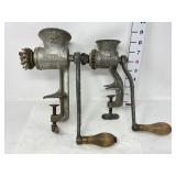 (2) Universal Food Chopper No. 0 & 2